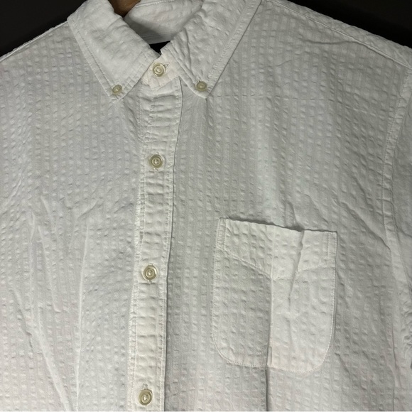 Bonobos Men's Slim Fit Seersucker Long Sleeve Button-Down Shirt - White M Long - Picture 4 of 7